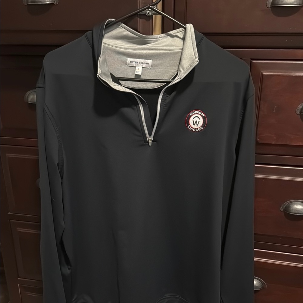Peter Millar workday Chicago Black Quarter-Zip Jacket